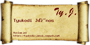 Tyukodi János névjegykártya