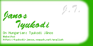 janos tyukodi business card